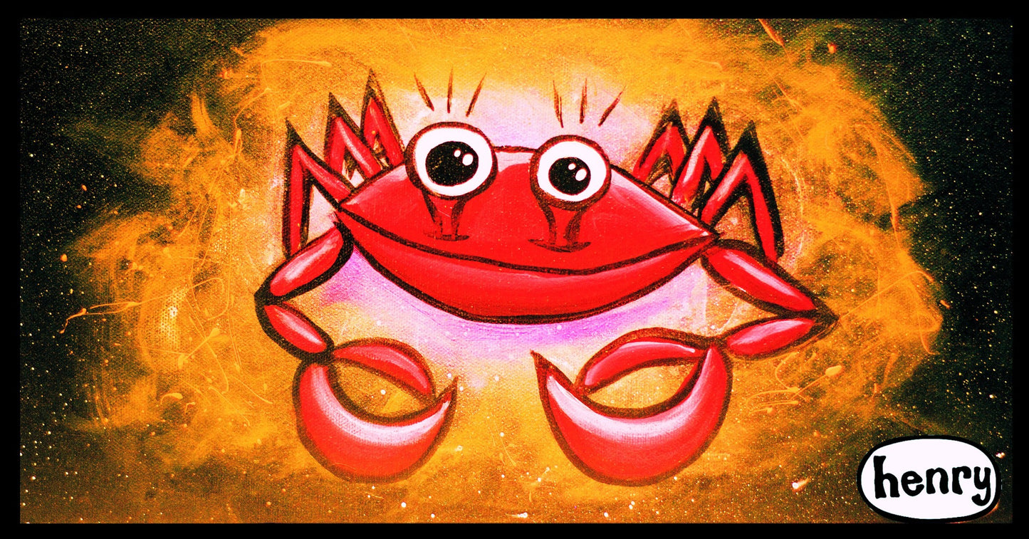 Happy Crab Sticker - Art of Henry