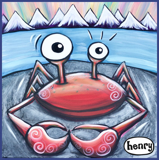 Crab on a Rock Magnet - Art of Henry