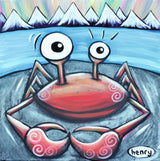 Crab on a Rock Canvas Print - Art of Henry