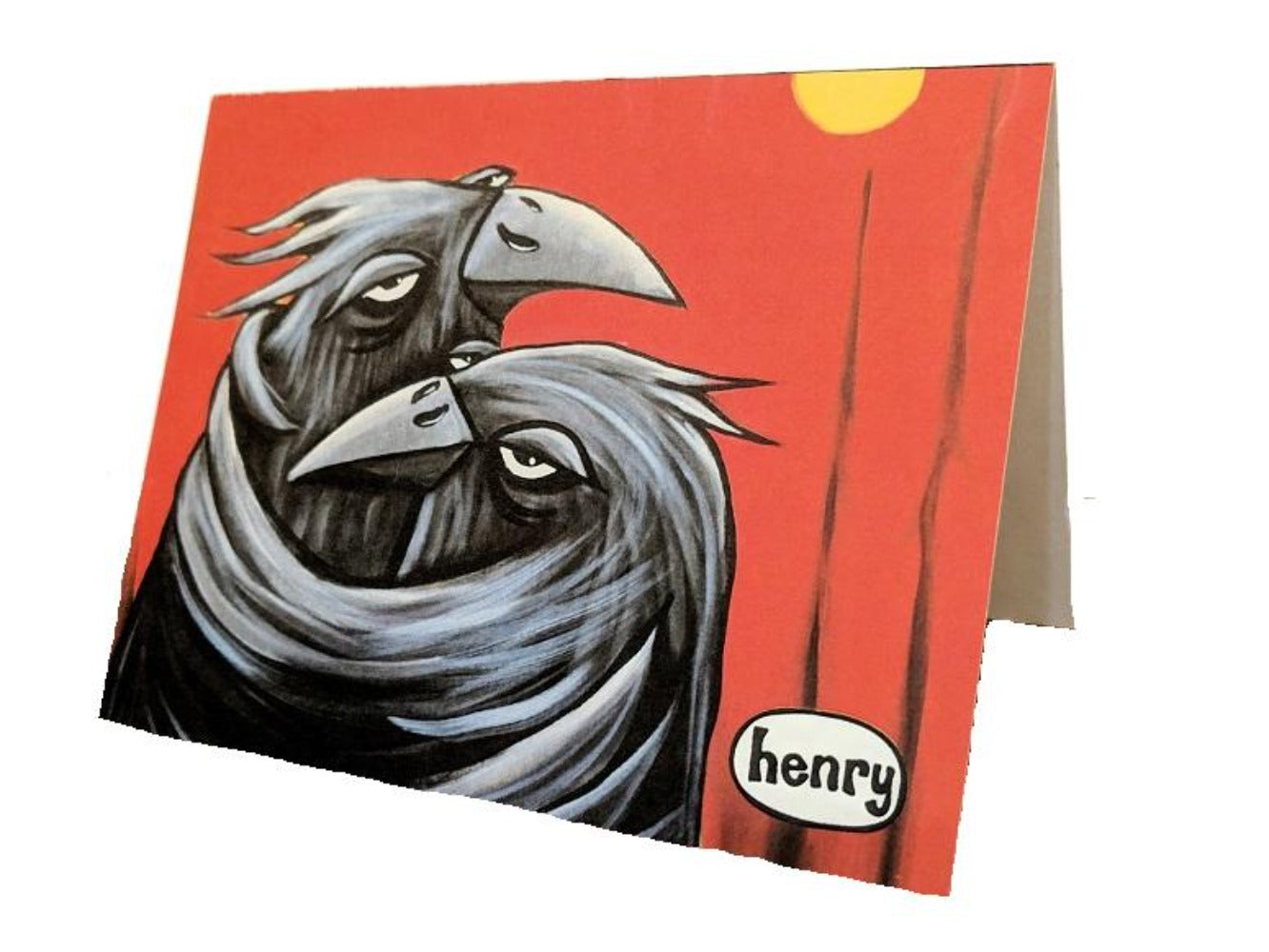 Crows Hugging Note Card - Art of Henry