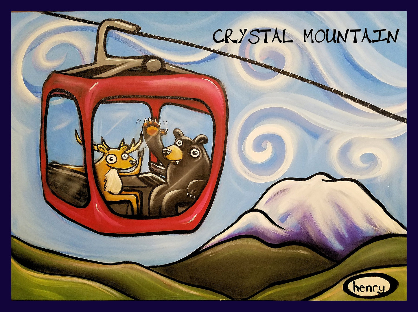 Gondola Fun - Crystal Mountain Trucker Hat - Art of Henry