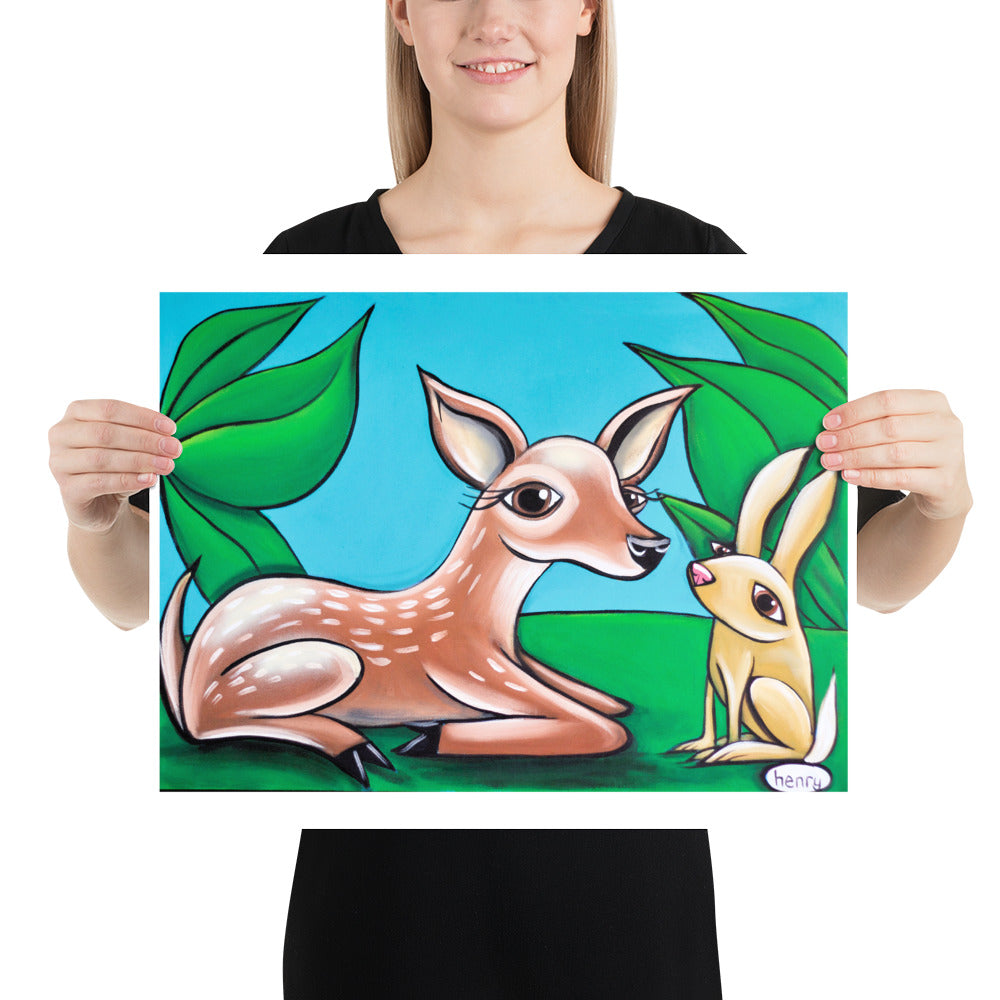 Deer and Bunny - Henry Print - Art of Henry