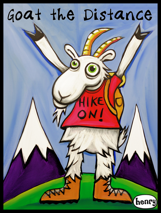 Goat The Distance Hiking Sticker - Art of Henry