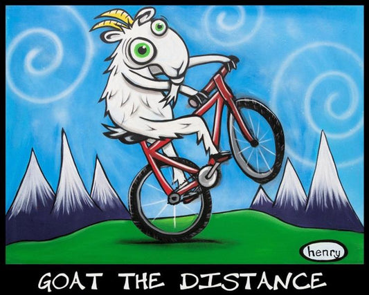 Goat The Distance Biking Sticker - Art of Henry