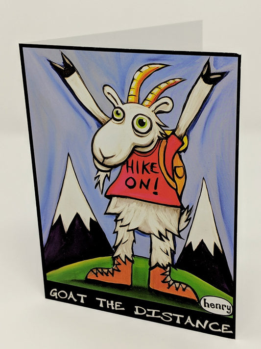 Goat the Distance Note Card - Art of Henry
