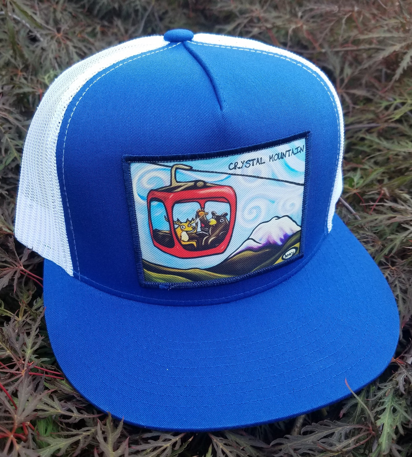 Gondola Fun - Crystal Mountain Flat Bill Trucker Hat - Art of Henry
