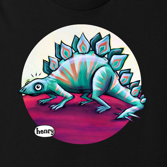 Henrystegosaurus Youth T-Shirt | Wearable Art by Seattle Mural Artist Ryan "Henry" Ward