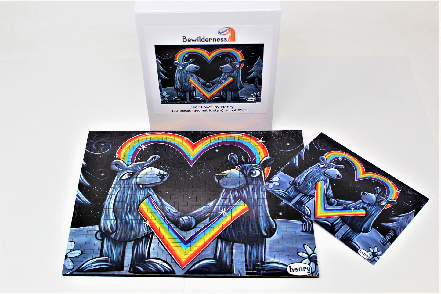 Bear Love 173 Piece Geometric Puzzle Featuring the Art of Henry