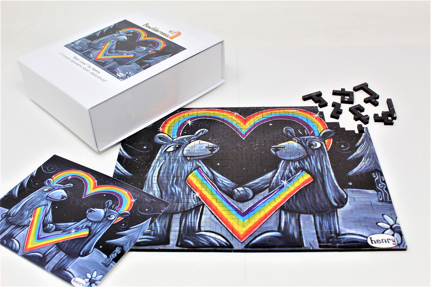 Bear Love 173 Piece Geometric Puzzle Featuring the Art of Henry