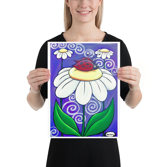 Lady Bug on Flower - Henry Print - Art of Henry