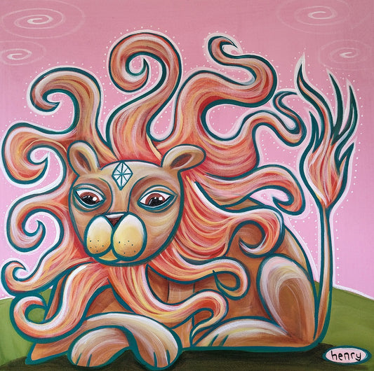 Leo Season Canvas Giclee Print Featuring Original Art by Seattle Mural Artist Ryan Henry Ward