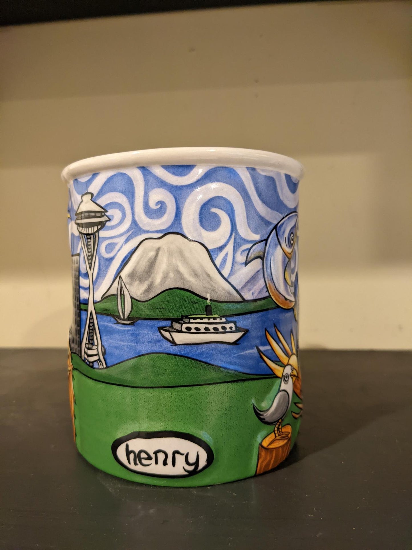 Space Needle Seattle Mug| Original Art by Seattle Mural Artist Ryan "Henry" Ward