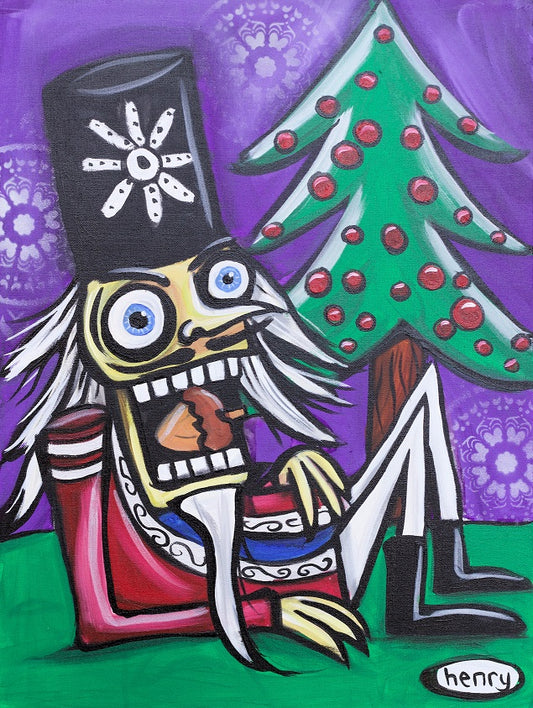 Nut Cracker Giclée Print on Canvas Featuring Original Art by Seattle Mural Artist Ryan Henry Ward