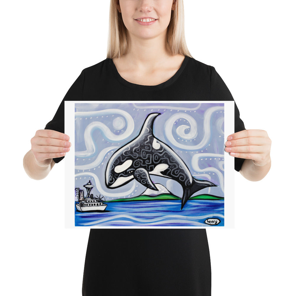 Orca Seattle - Henry Print - Art of Henry