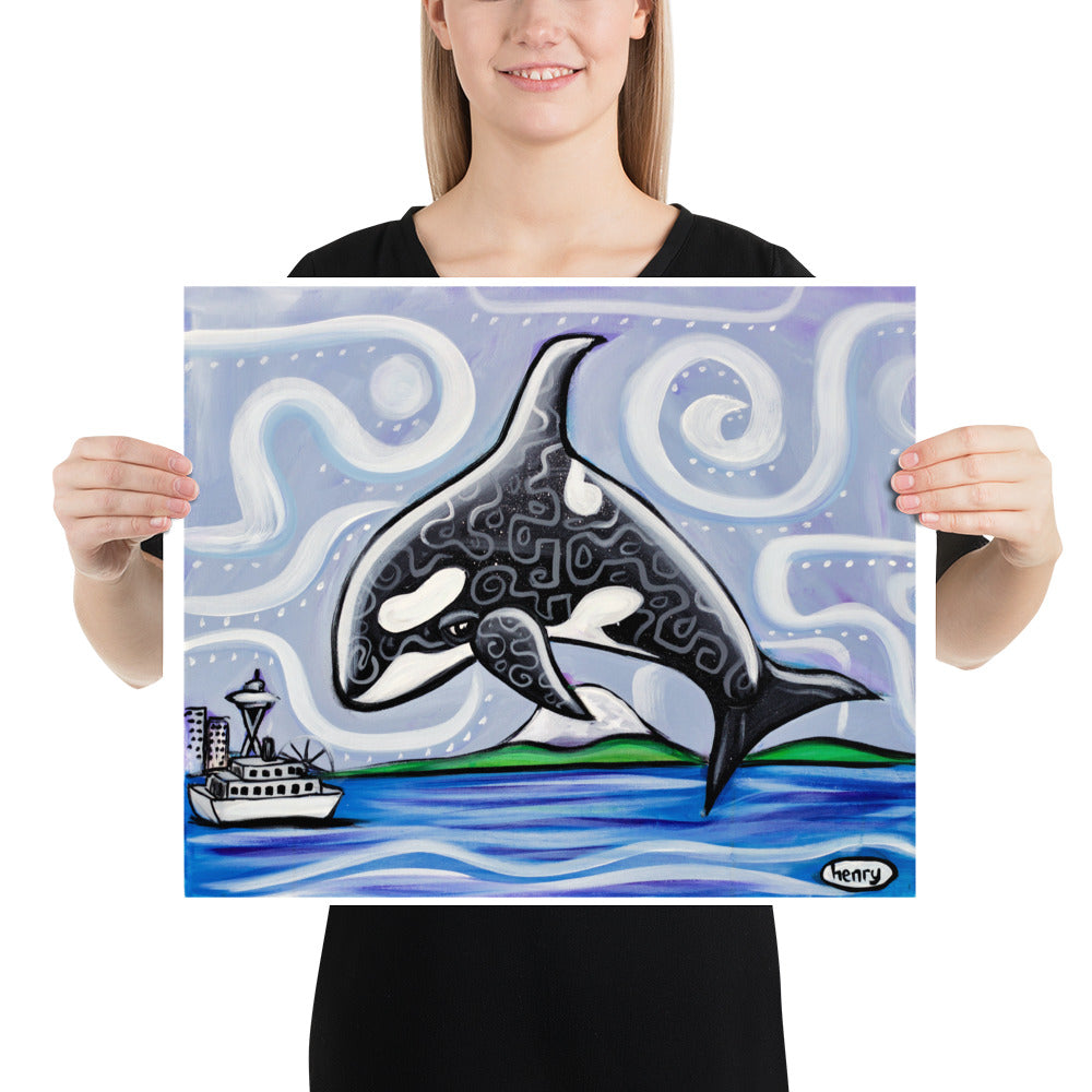Orca Seattle - Henry Print - Art of Henry