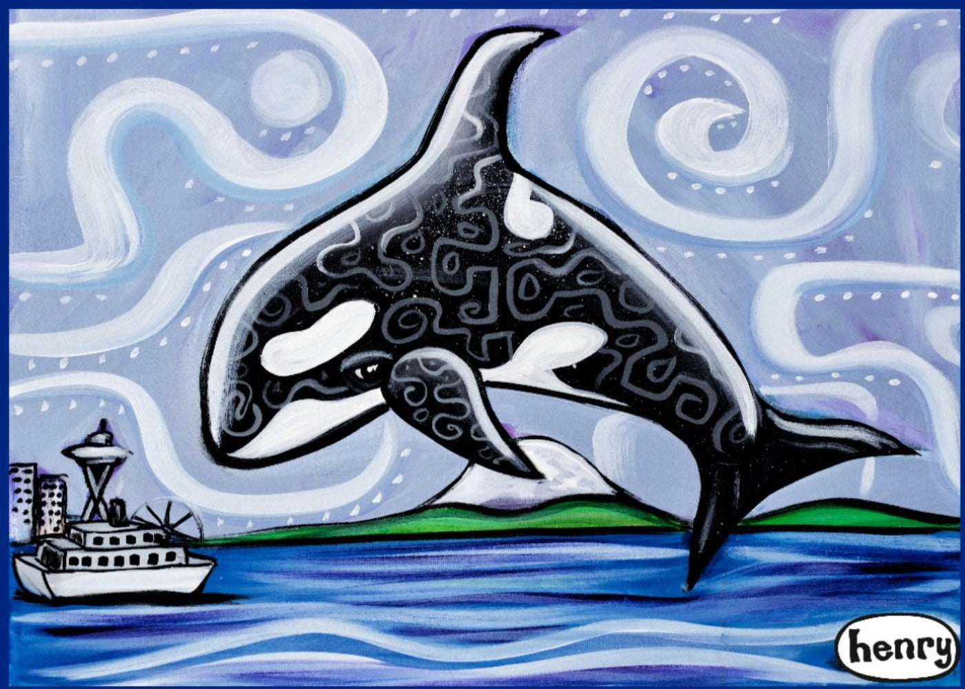 Orca Seattle Magnet - Art of Henry