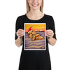 Otter Christmas Giclée Print Art Poster for wall décor features Original Painting by Seattle Mural Artist Henry