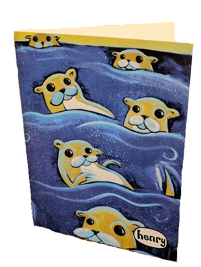 Otters Note Card - Art of Henry