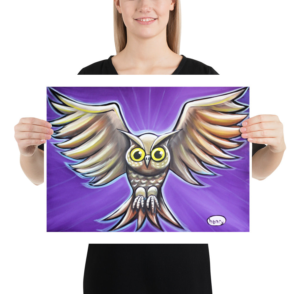 Owl Coming In - Henry Print - Art of Henry