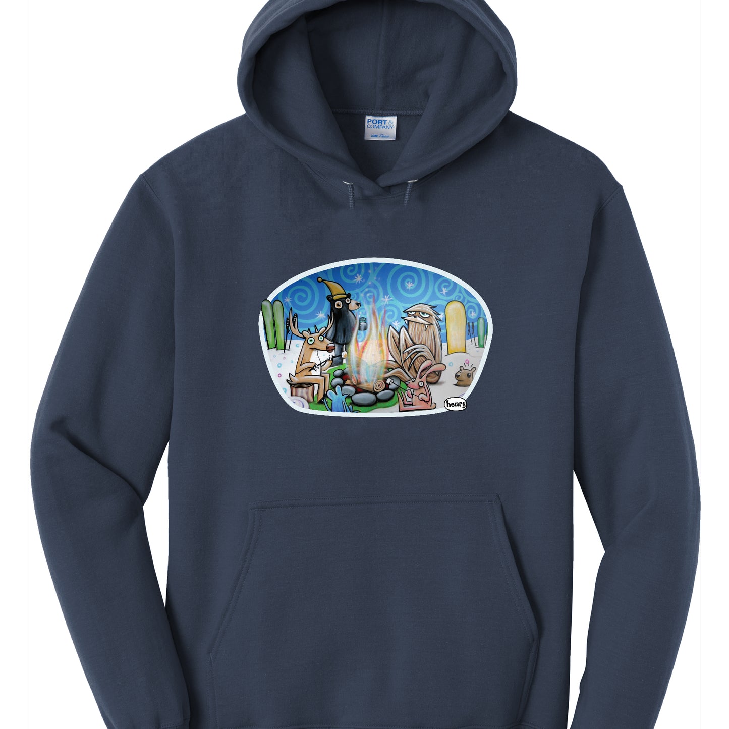 Winter Bonfire Hoodie | Wearable Art by Seattle Mural Artist Ryan "Henry" Ward