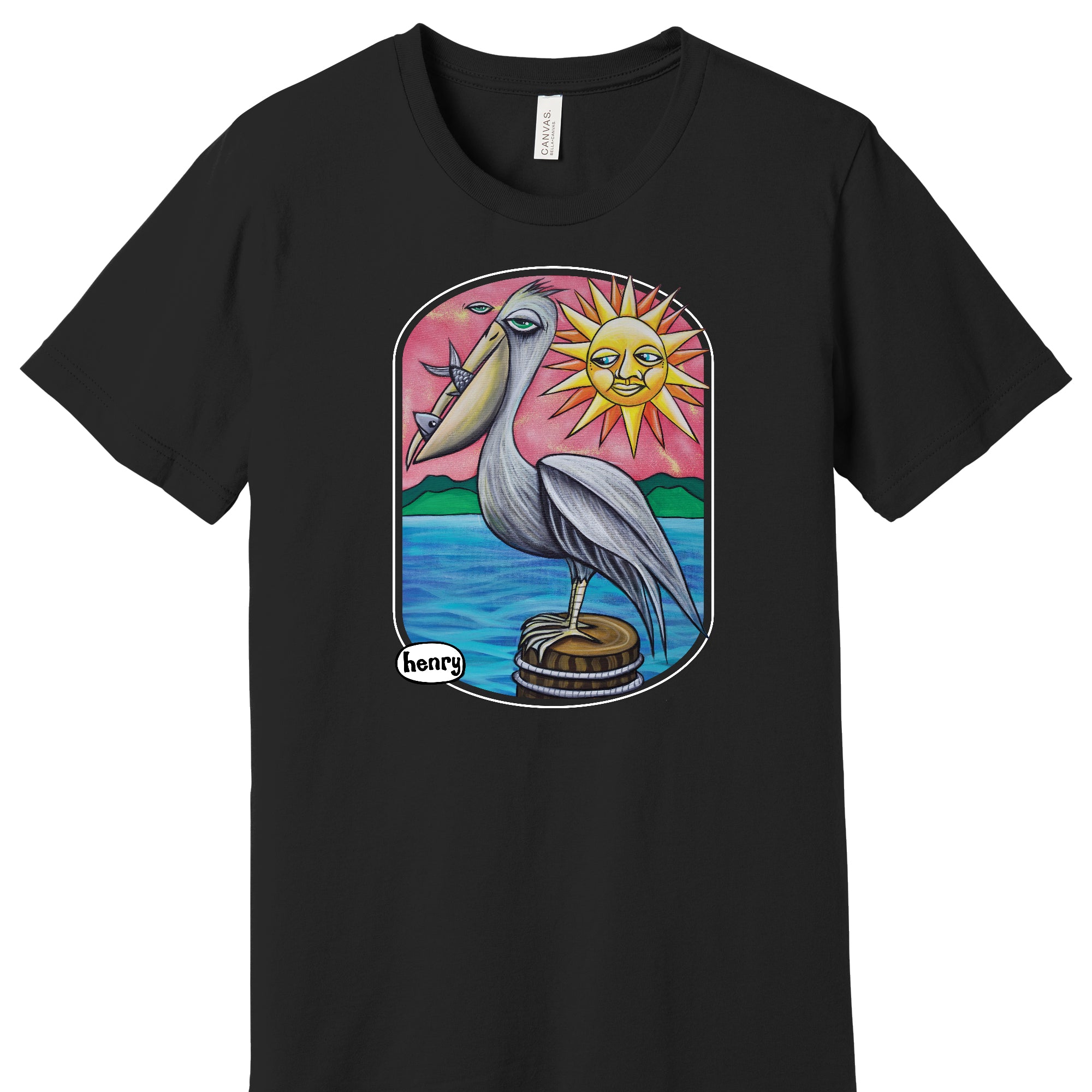 Pelican in the Sun | Unisex T-Shirt | Wearable Art by 