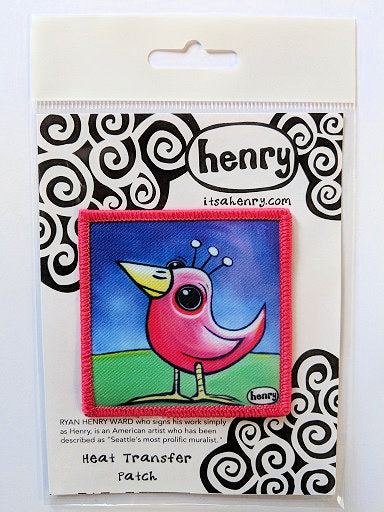 Pink Bird Patch - Art of Henry