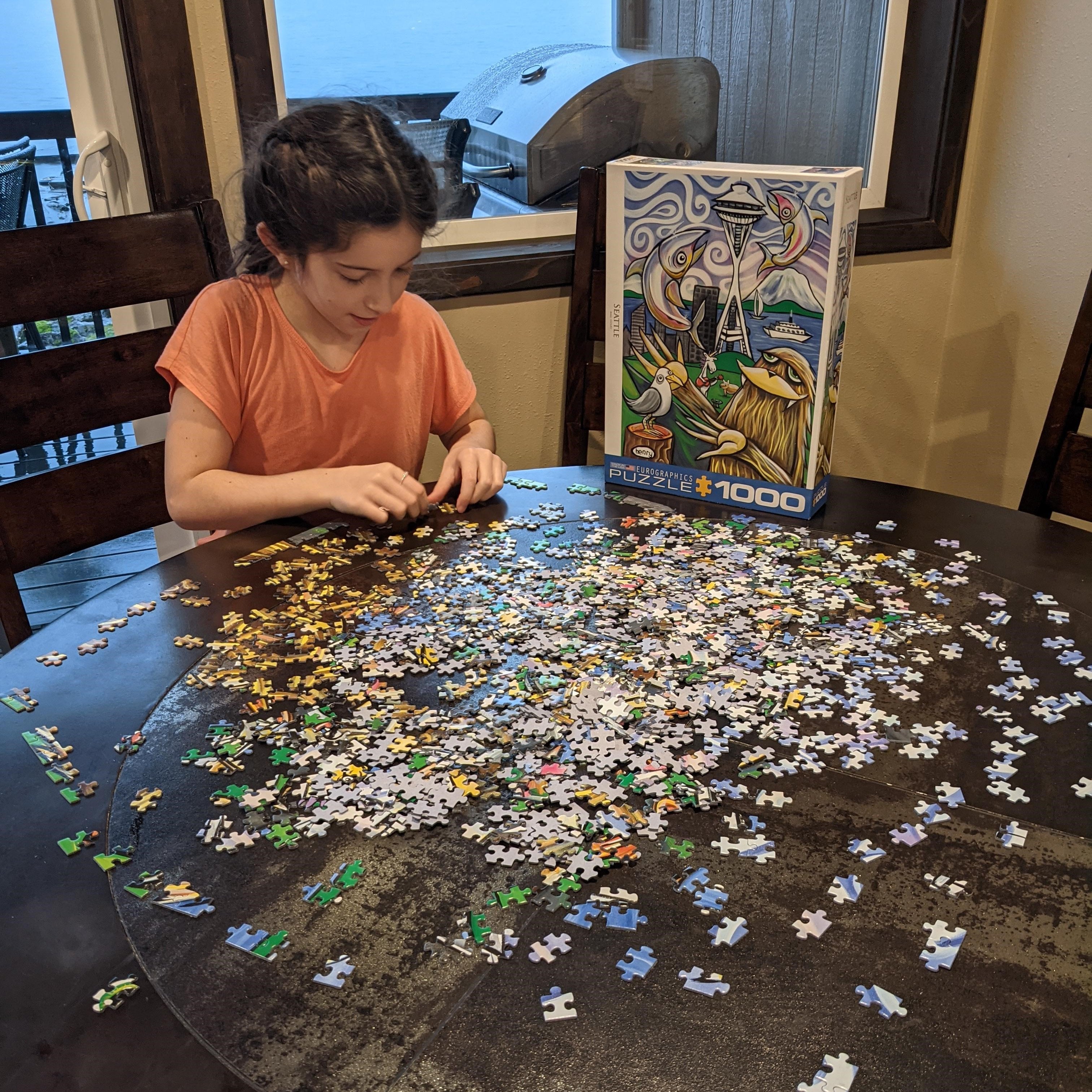 Space Needle Seattle Jigsaw Puzzle | Created by Seattle Artist 