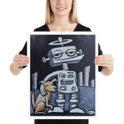 Robot with Dog - Henry Print - Art of Henry