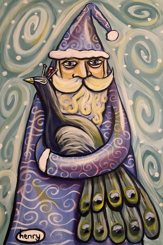 Saint Nicholas Canvas Giclee Print Featuring Original Art by Seattle Mural Artist Ryan Henry Ward