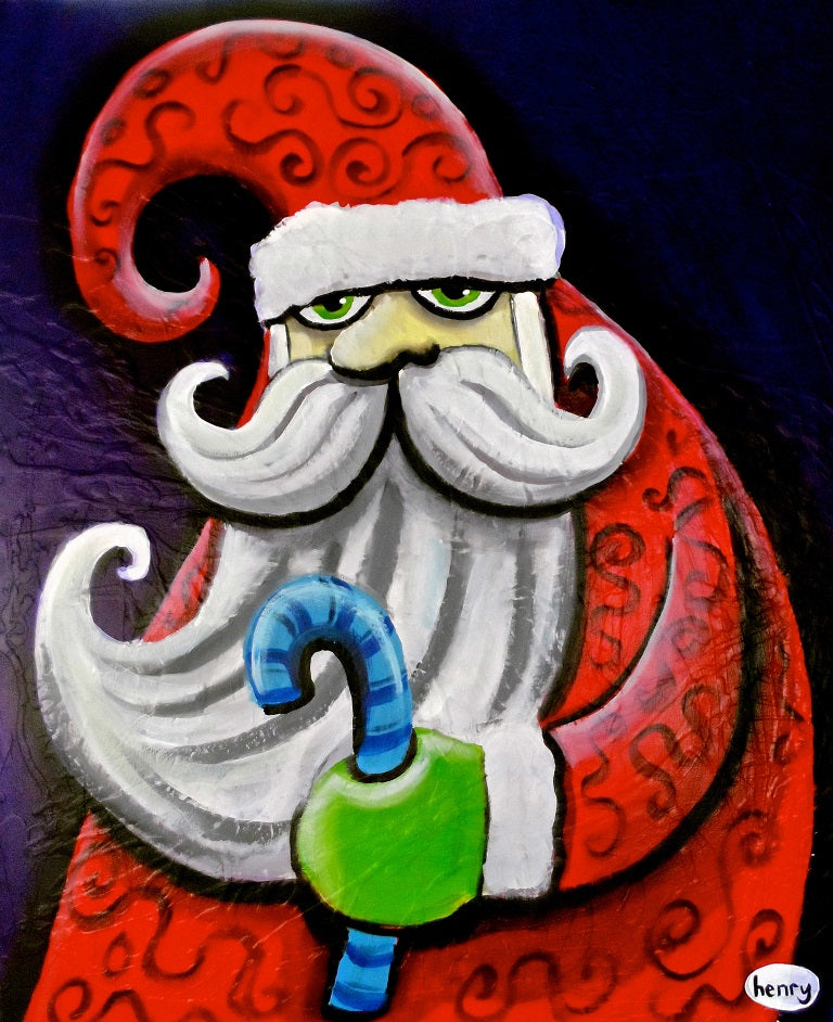 Santa Candy Canvas Print - Art of Henry