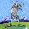 Sasquatch Handstand Canvas Giclee Print Featuring Original Art by Seattle Mural Artist Ryan Henry Ward