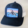 Sasquatch Riding an Orca Wearable Art Trucker Hat