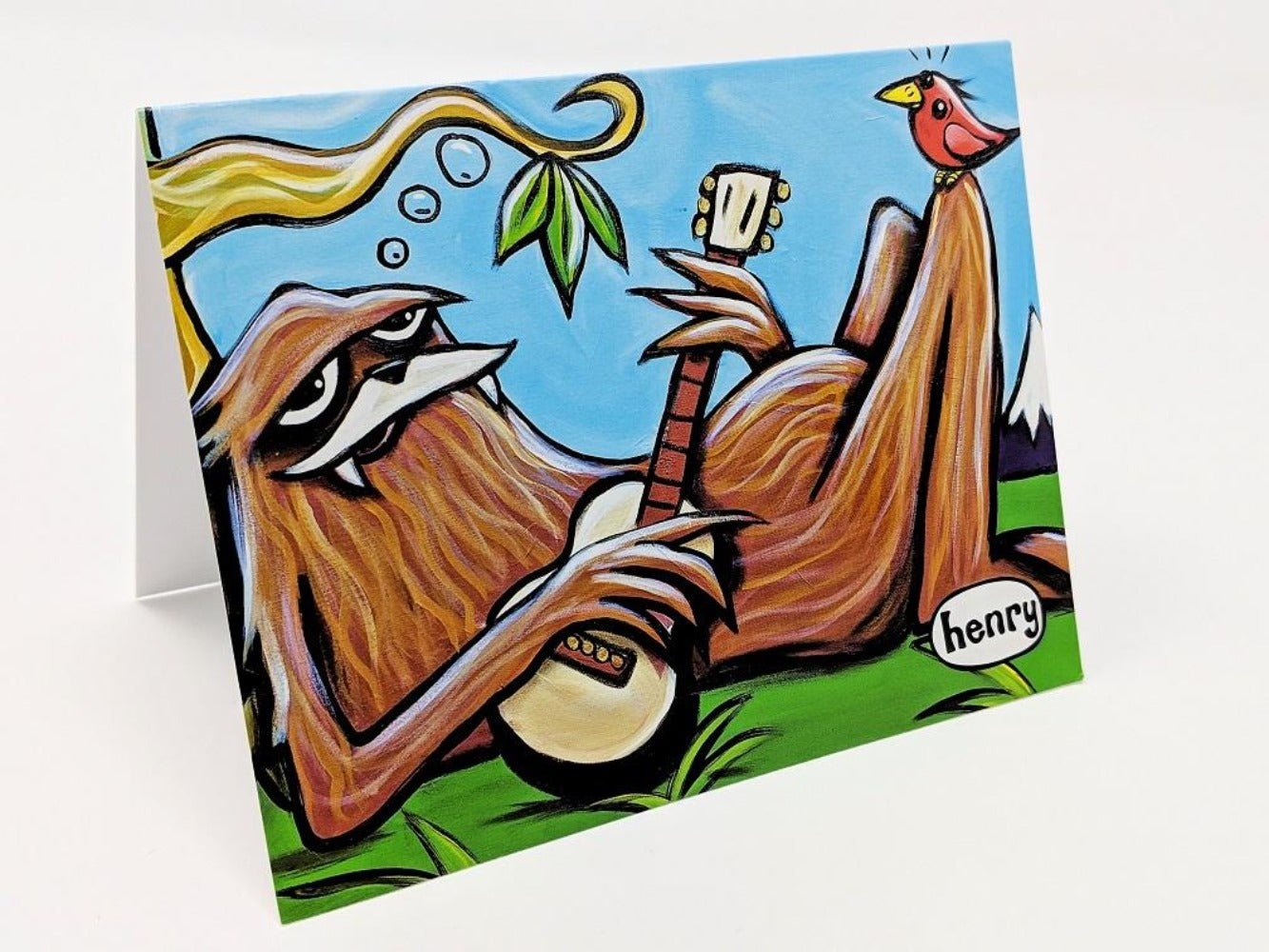 Sasquatch Chilling Note Card - Art of Henry