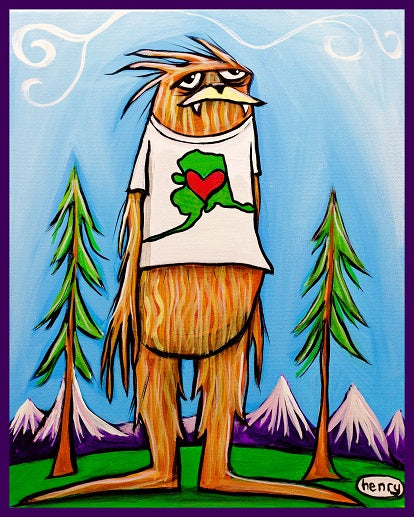 Sasquatch is big in Alaska Sticker - Art of Henry