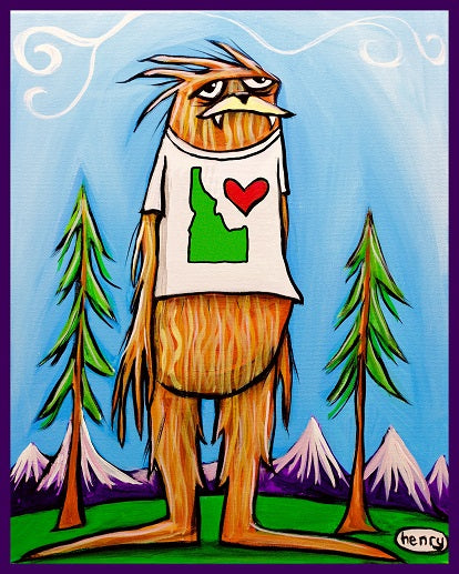 Sasquatch is big in Idaho Sticker - Art of Henry
