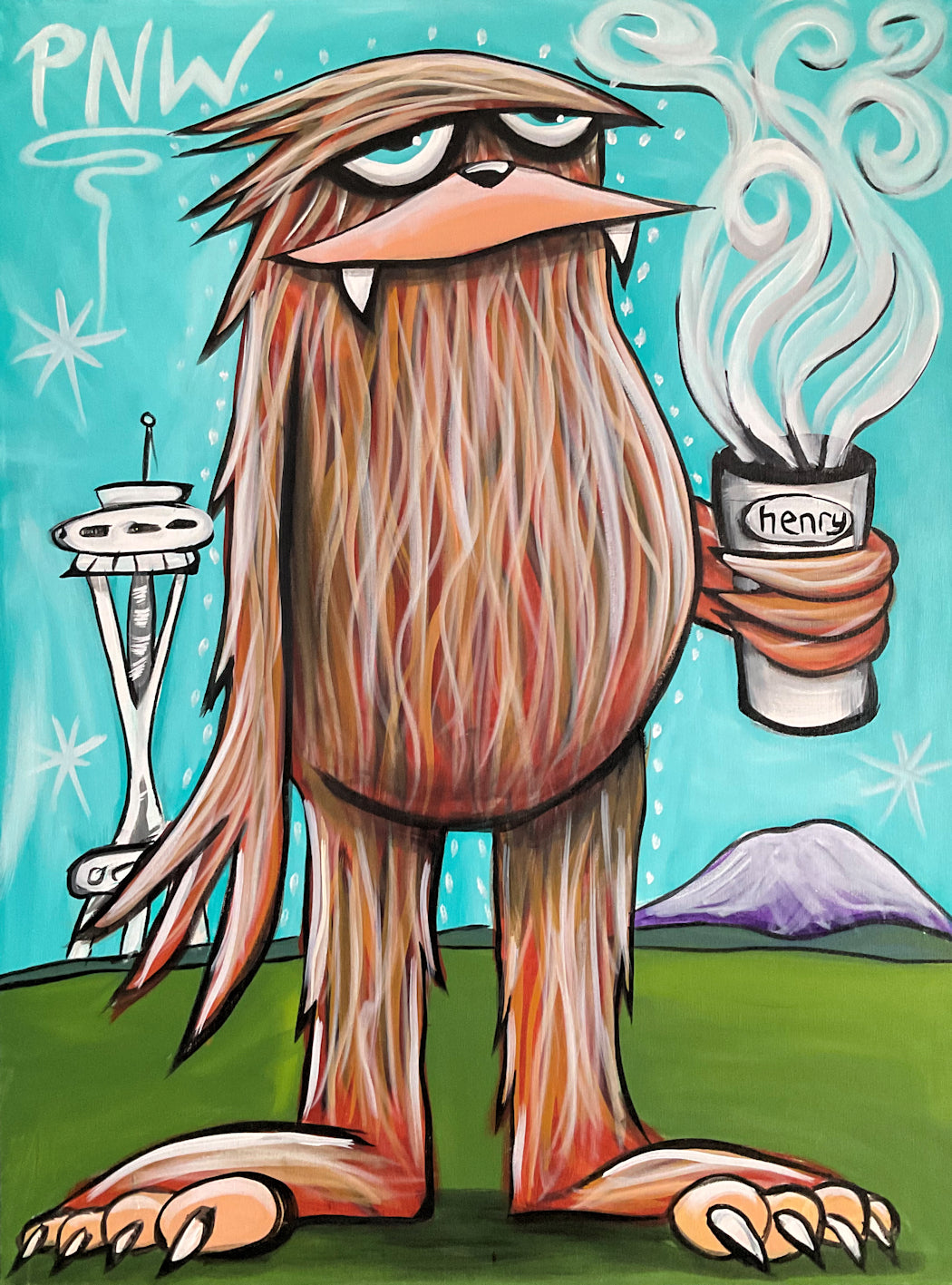 Sasquatch with Coffee in Seattle