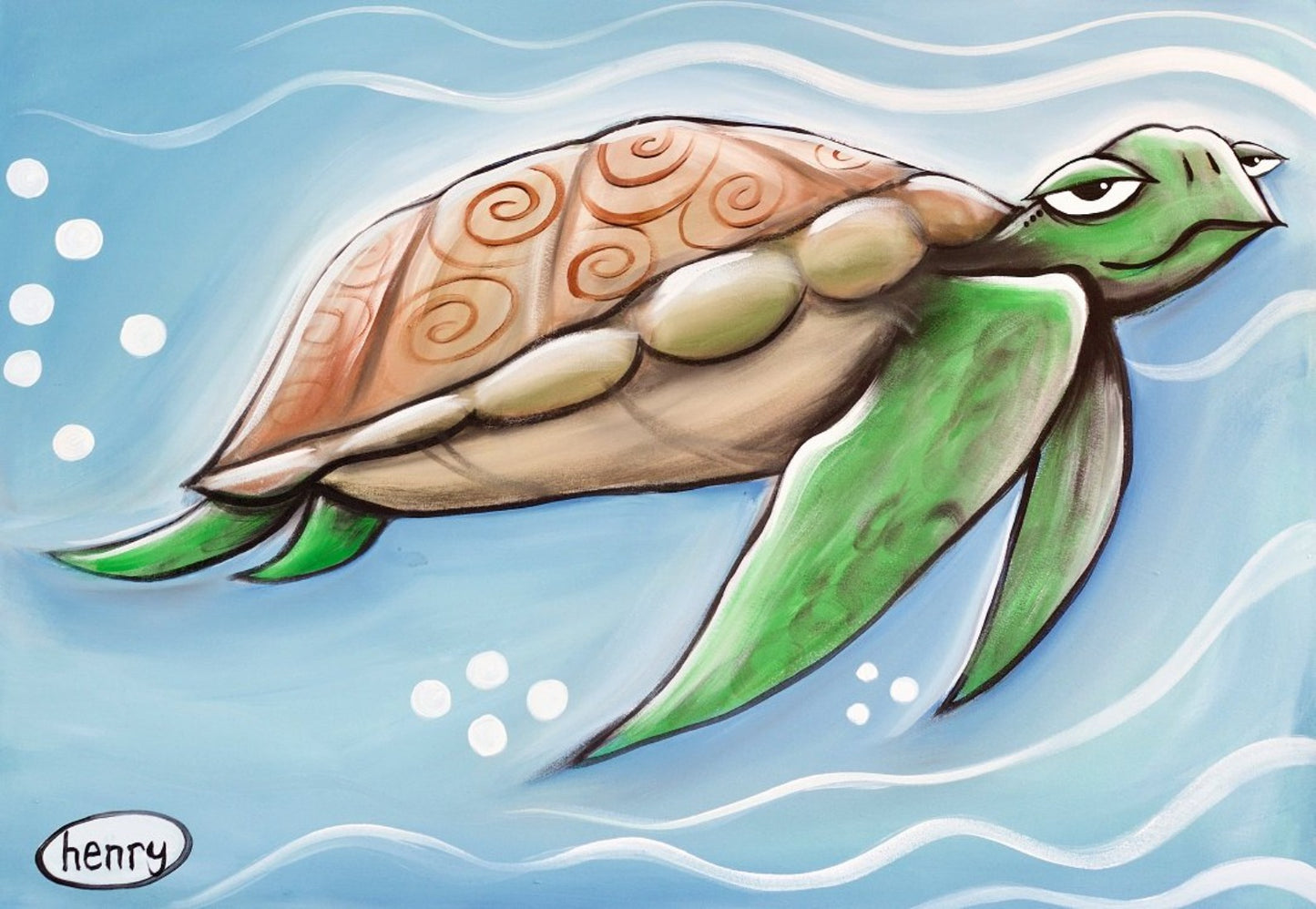 Sea Turtle Canvas Print - Art of Henry