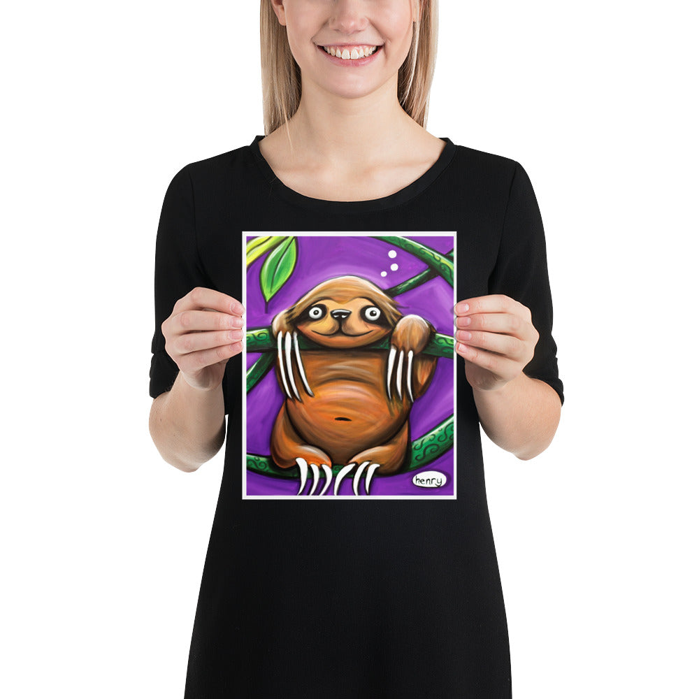 Happy Sloth in the Jungle - Henry Print - Art of Henry