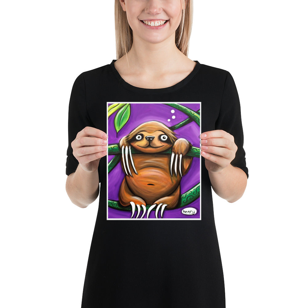 Sloth Hanging Out in the Jungle - Henry Print - Art of Henry