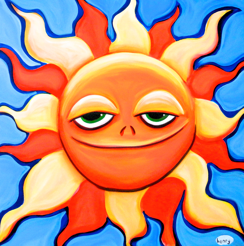 Smiling Sun Canvas Print - Art of Henry