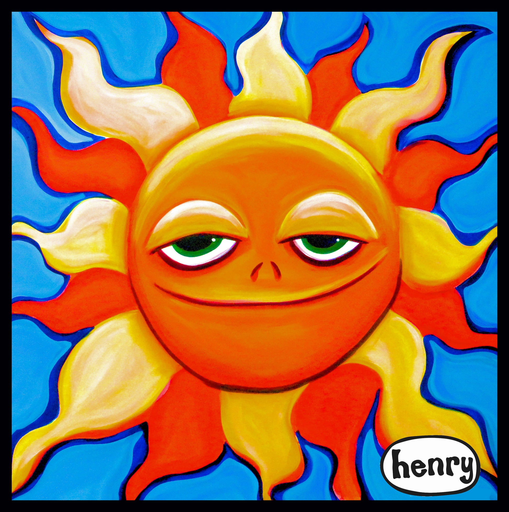 Smiling Sun Sticker - Art of Henry