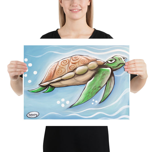 Sea Turtle - Henry Print - Art of Henry