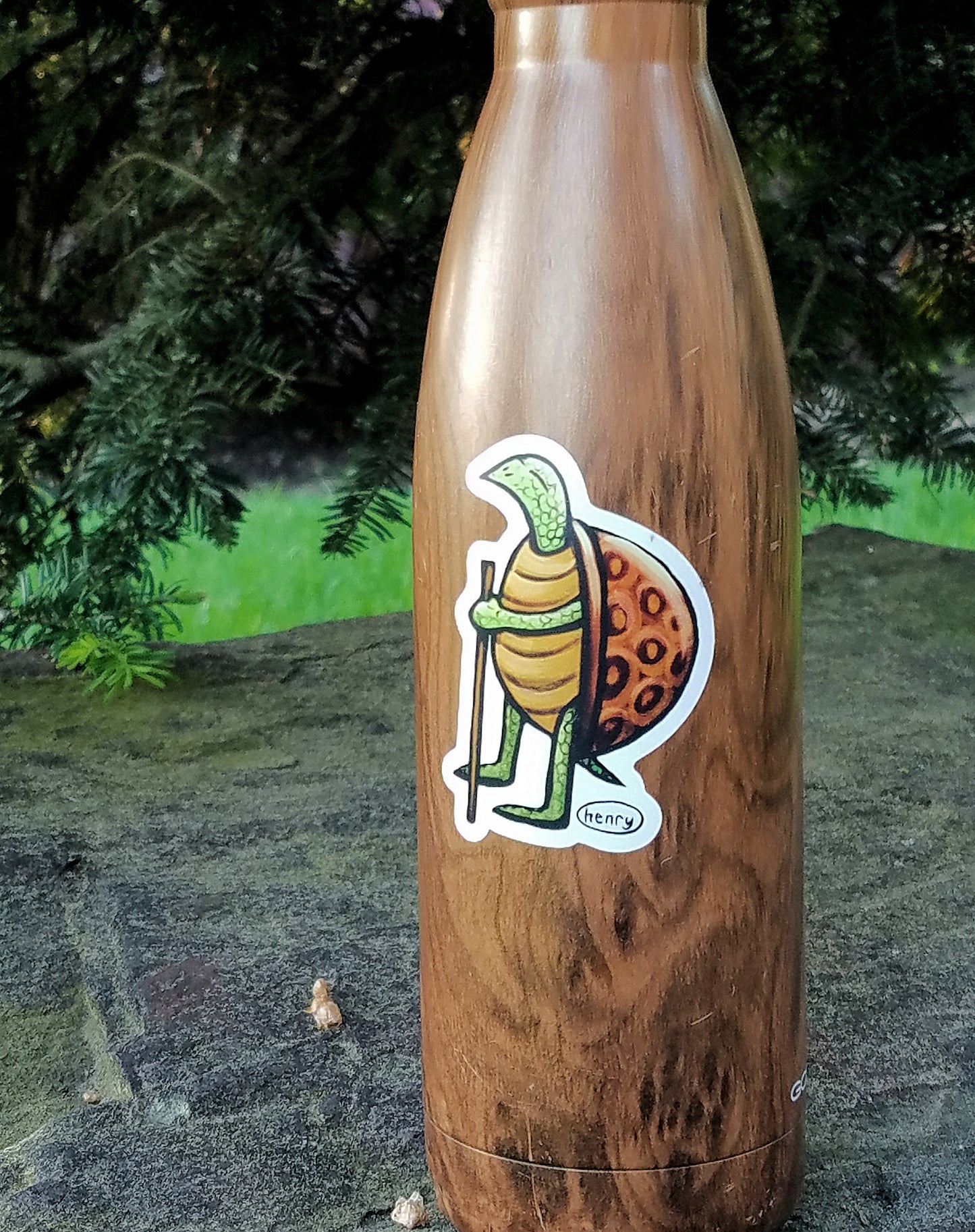 Turtle Hiking Sticker - Art of Henry