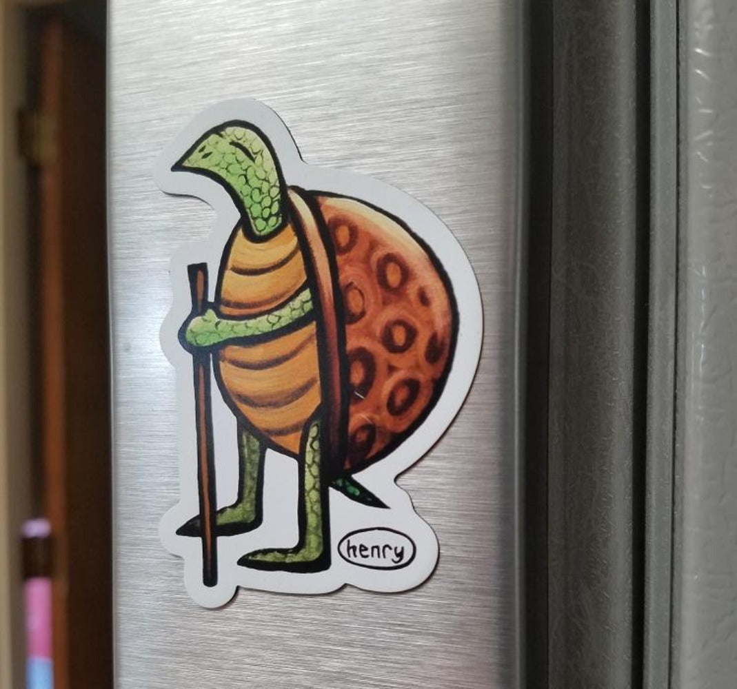 Turtle Hiking Magnet - Art of Henry