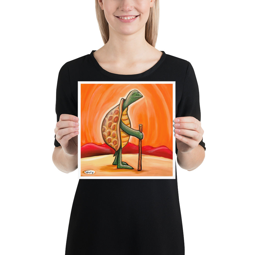 Slow Down Turtle Poster - Collectors Series of Healing Art by Henry Series Episode 1