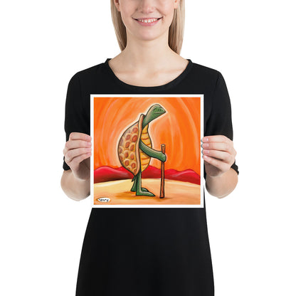 Slow Down Turtle Poster - Collectors Series of Healing Art by Henry Series Episode 1
