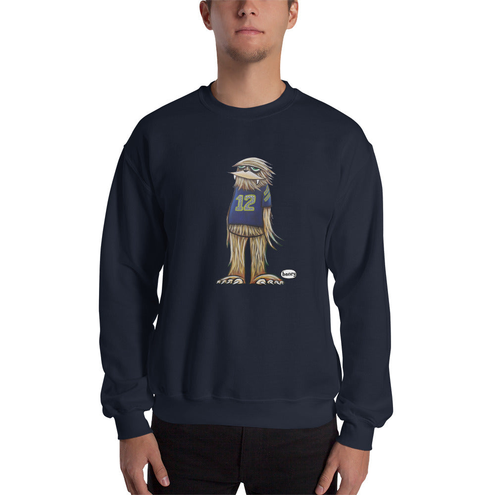 Sasquatch in his #12 shirt Unisex Sweatshirt - Art of Henry