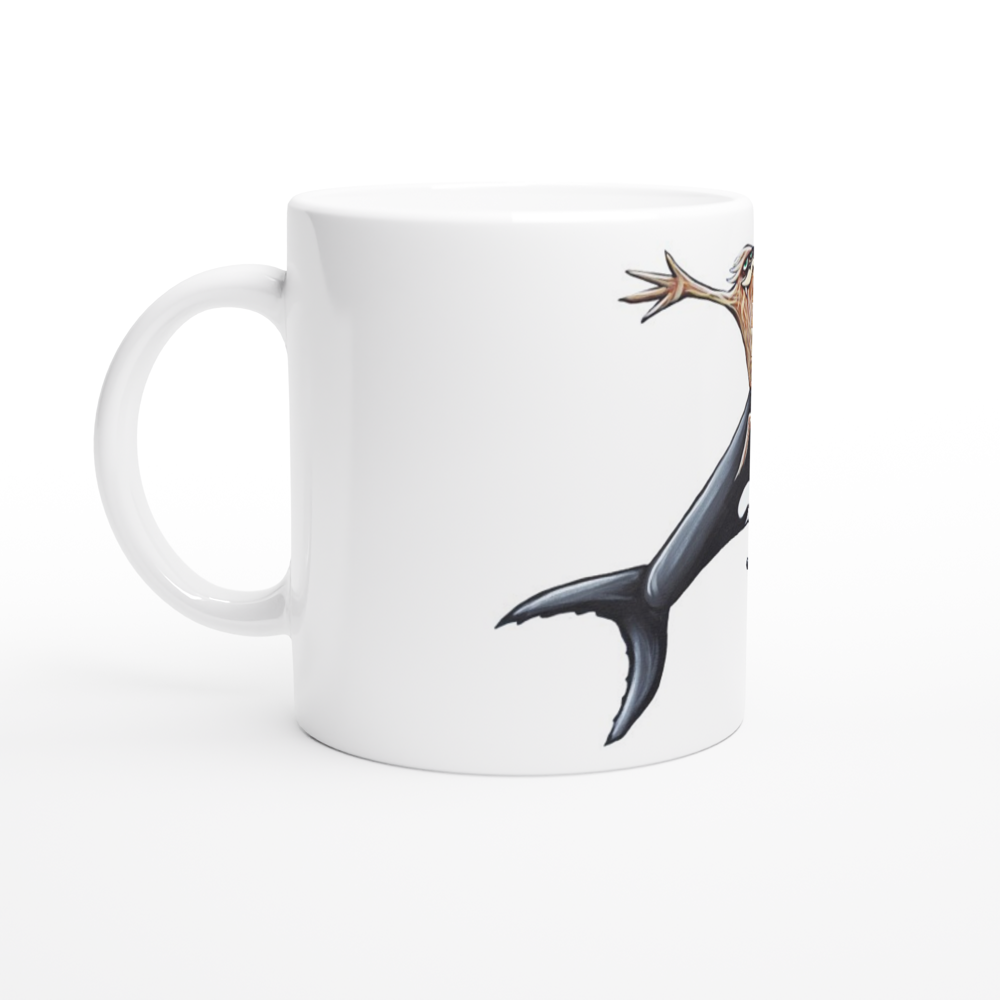 Orca Whale Way Mug by Pithitude - One Single 11oz. Black Coffee Cup
