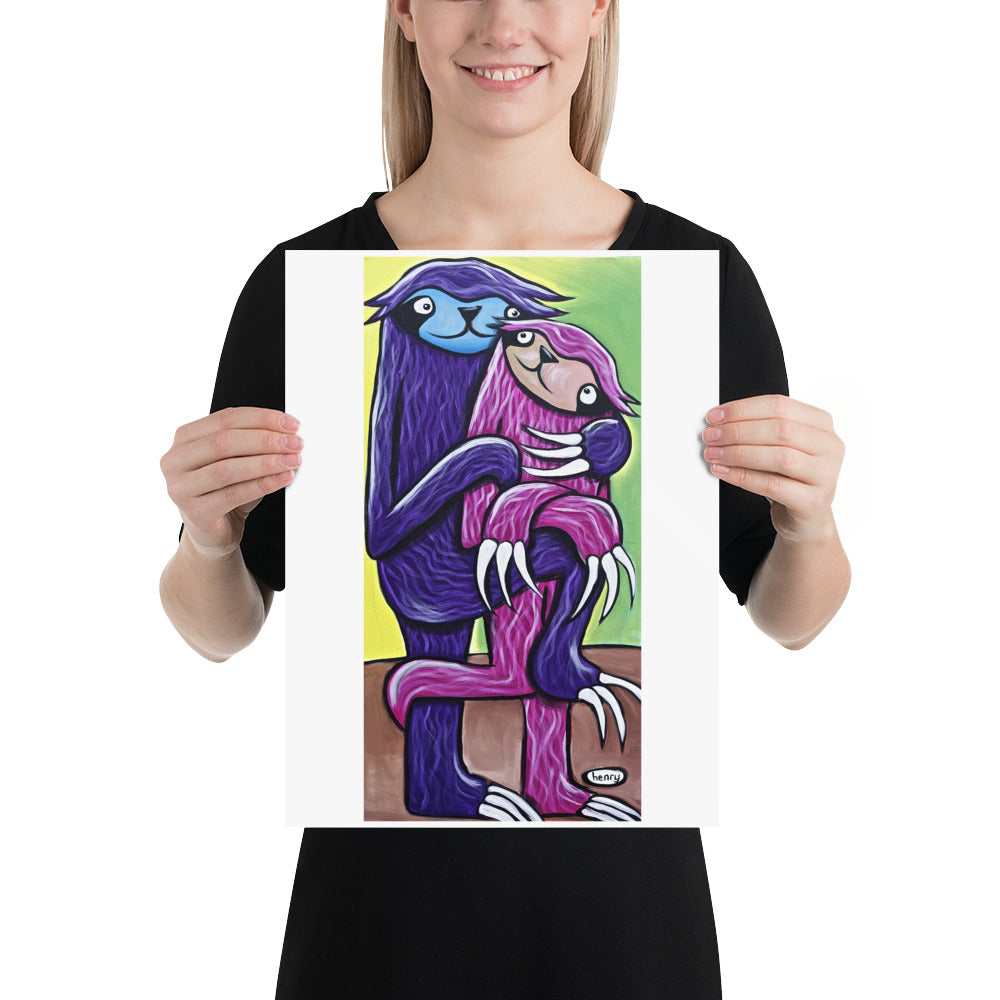 Sloth Hugs - Henry Print - Art of Henry
