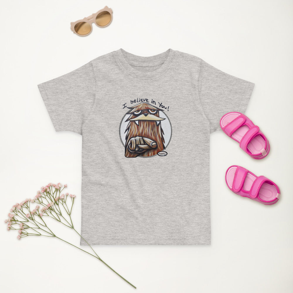 Sasquatch I Believe in You | Light Heather Gray Toddler T-Shirt